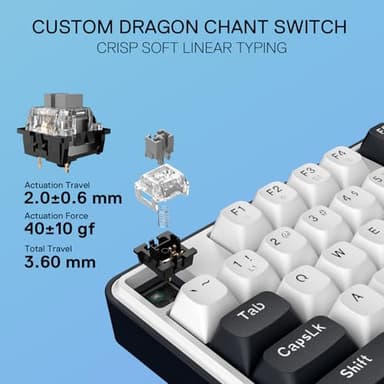 Redragon K689 Wired Gasket RGB Gaming Keyboard, 108 Keys Mechanical Keyboard w/Extra 4 Hotkeys, Upgraded Hot-swappable Socket, 3-Layer Noise Dampening, Mixed Color Keycaps, Custom Linear Switch - Image 5