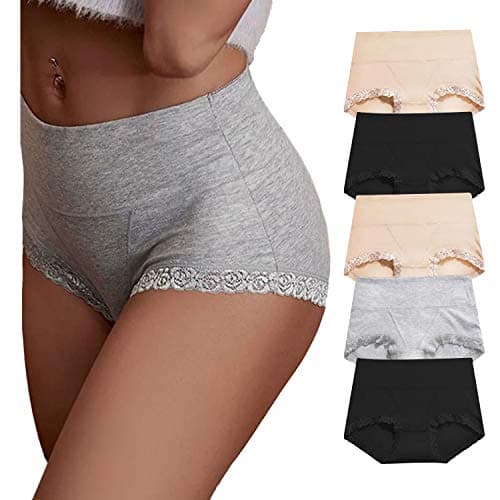 OPIBOO Cotton Postpartum Underwear Women Tummy Control Ladies Soft Comfortable Breathable Stretch Underpants Briefs Multipack xl - Image 1