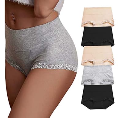 OPIBOO Cotton Postpartum Underwear Women Tummy Control Ladies Soft Comfortable Breathable Stretch Underpants Briefs Multipack xl - Image 1
