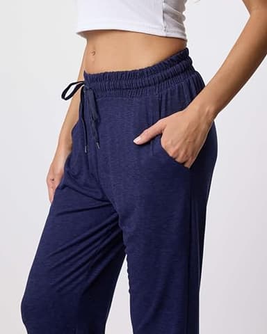 Real Essentials 3 Pack: Women's Ultra-Soft Lounge Joggers Sweatpants Athletic Yoga Pants with Pockets (Available in Plus), Set 12, 1X, Pack of 3 - Image 4
