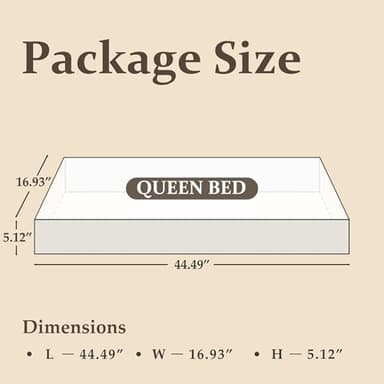 Fluest Queen Bed Frame with Headboard and Footboard, with Under Bed Storage, All-Metal Support System, No Box Spring Needed, Easy Assembly,Rustic Brown - Image 2