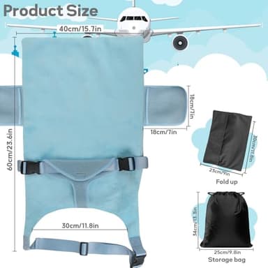 Toddler Airplane Bed for 1-12 Months Old Baby, Portable Toddler Bed, Baby Travel Essentials for Flying, Suitable for Airplanes - Image 6