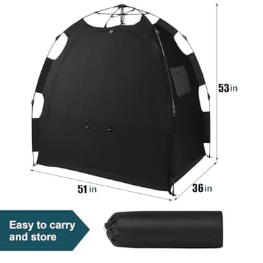 Blackout Tent for Pack N Play: Portable Baby Sleep Pod with 1-Click Setup, Mini Crib Cover with Monitor and Fan Pouches, Blocks 95% of Light, Travel Crib Canopy - Image 4