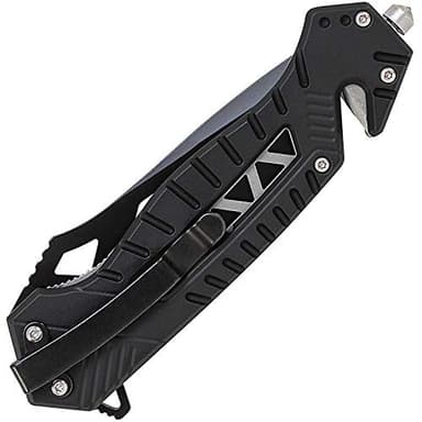 Smith & Wesson SW608BLS 8.5in High Carbon S.S. Folding Knife with 3.4in Serrated Drop Point Blade and Aluminum Handle for Tactical, Survival and EDC - Image 2