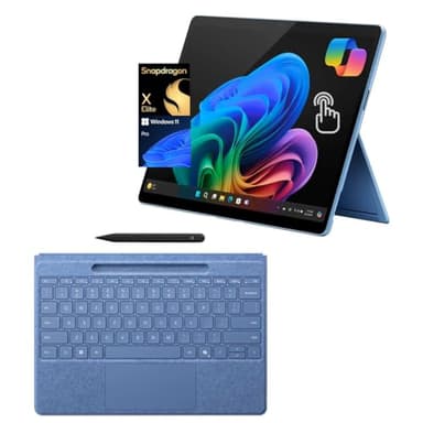 Microsoft Surface Pro 11 with Pro Flex Keyboard and Slim Pen, 2-in-1 Copilot+ PC, 13" OLED Touch, Snapdragon X Elite (12-Core, 3.4 GHz, 45 Tops NPU), 16GB RAM, 1TB SSD, Win 11 Pro, Sapphire (Renewed) - Image 1