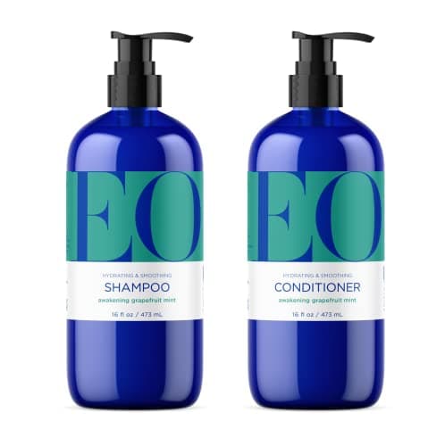 EO Shampoo and Conditioner Combo Pack, 16 Ounce Bottles (1 of Each), Grapefruit and Mint, Organic Plant Based, Hydrating & Smoothing For All Hair Types - Image 1