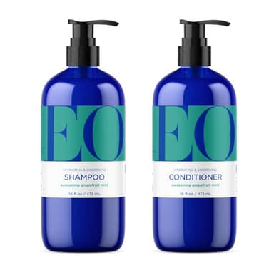 EO Shampoo and Conditioner Combo Pack, 16 Ounce Bottles (1 of Each), Grapefruit and Mint, Organic Plant Based, Hydrating & Smoothing For All Hair Types - Image 1