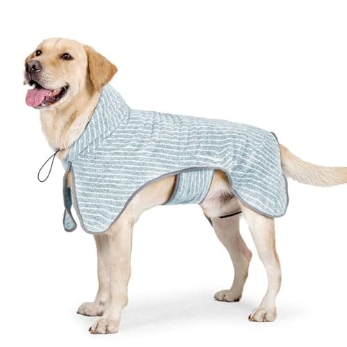 VTOPVMAX Dog Robes for After Bath, Dog Bathrobe Towel, Fast Drying Super Absorbent Pet Dog Cat Bath Robe (Blue XXXL) - Image 1