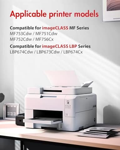 069 Toner Cartridge Set MF753Cdw - 4 Pack Replacement for Canon 069 Toner Cartridge Set 069H Works for Canon Color ImageCLASS Mf753cdw MF751Cdw MF752Cdw LBP674Cdw MF752Cdw MF756Cx LBP673Cdw (B/C/Y/M) - Image 2