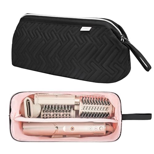 Leudes Hair Tools Travel Bag for Shark Flexstyle Carrying Case Portable Shark Hair Air Wrap Dryer Case Waterproof Dustproof Flat Curling Iron Travel Organizer (Black) - Image 1