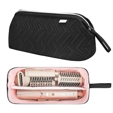 Leudes Hair Tools Travel Bag for Shark Flexstyle Carrying Case Portable Shark Hair Air Wrap Dryer Case Waterproof Dustproof Flat Curling Iron Travel Organizer (Black) - Image 1