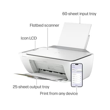 HP DeskJet 2827e Wireless All-in-One Color Inkjet Printer, Scanner, Copier, Best-for-Home, 3 Month Instant Ink Trial Included, AI-Enabled (6W7F5A) - Image 4