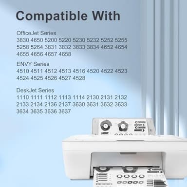 TEINO 63XL 63 Black Ink Cartridge for HP Printers Remanufactured Replacement for HP Ink 63 63XL Ink Cartridge Combo Pack Work with 4520 3830 4650 5200 5255 5258 4512 1112 2132 (2 Black) - Image 2