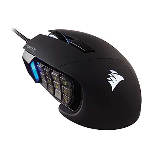CORSAIR SCIMITAR RGB ELITE Wired MOBA/MMO Gaming Mouse – 18,000 DPI – 17 Programmable Buttons – iCUE Compatible – PC, Mac, PS5, PS4, Xbox – Black - Image 1