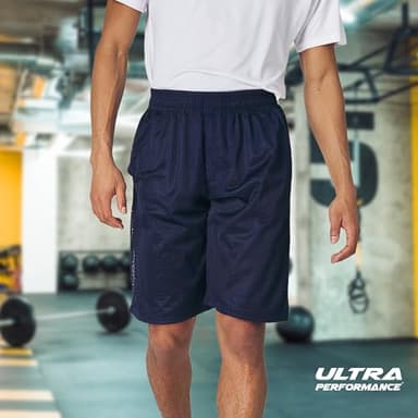 Ultra Performance Men's Athletic Mesh Short's 3 Pack Mens Basketball Shorts Gym Workout & Sport Short with Pockets for Men - Image 5