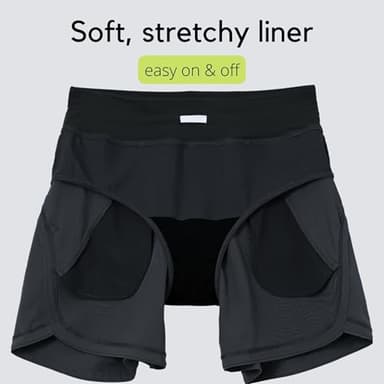 Willit Women's 5" Swim Board Shorts Quick Dry Beach Swimming Shorts UPF 50+ High Waisted Liner Pockets Black Size 18 - Image 5