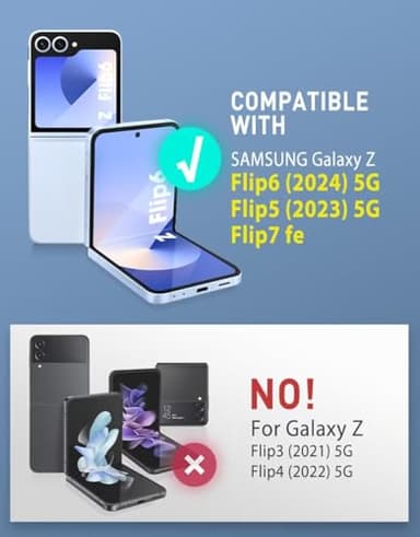 i-Blason for Samsung Galaxy Z Flip 7 FE Case, Z Flip6 Case with Stand, [Built-in Screen Protector] [Hinge Protection] [Belt-Clip], Military Phone Case for Samsung Z Flip 7 FE/6/5, Armorbox, Tigray - Image 2