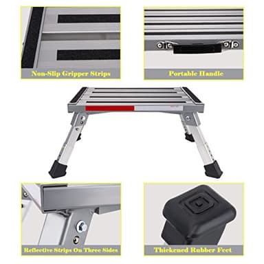 RV Step Stool - Well Made, Non-Slip, Lightweight, Folding Adjustable Aluminum - Perfect for RV Steps, Camping Steps and More - Image 6