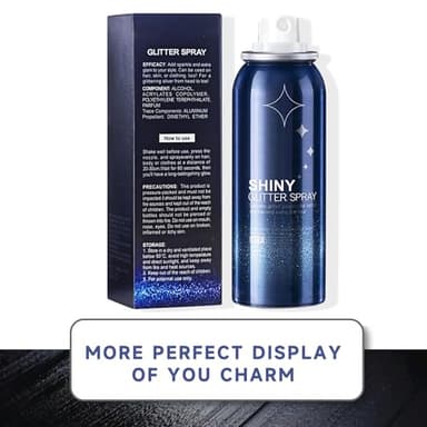 HANYWIL Body Glitter, Glitter Spray for Hair and Body, Spray, Hairspray Clothes, Long-Lasting Shimmer Suitable Stage, Festival Rave Makeup Prom 2.11 Fl Oz - Image 8