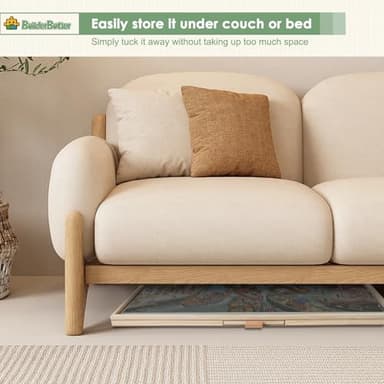 BuilderButler 1500 Pieces Rotating Puzzle Board with 6 Drawers,34.25"x25.2" Portable Wooden Jigsaw Puzzle Table with Lazy Susan Spinning Cover - Image 7