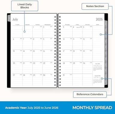 Blue Sky 2025-2026 Weekly and Monthly Academic Year Planner Calendar, July 2025 - June 2026, 5" x 8", Flexible Cover, Wirebound, Laminated Tabs, Enterprise (Enterprise 2025-2026, 5" x 8" - Image 5