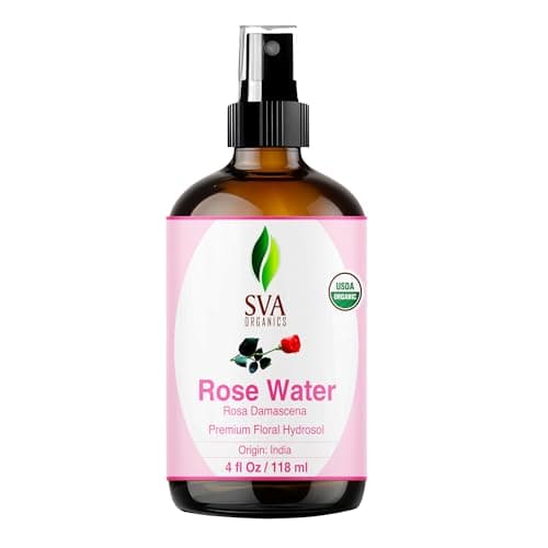 SVA ORGANICS Rose Water 4oz (118 ml) Refreshing Rose Water Spray for Skin Care, Skin Hydration, Bath, Soaps, Haircare & Aromatherapy - Image 1