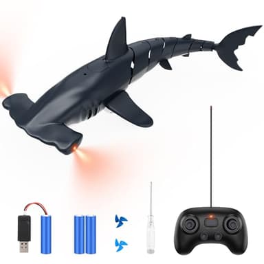 fygurso Remote Control Shark Toys High Simulation,Water Toys for Kids, High Simulation Shark for Pool & Bath, Ideal Gifts for Boys Ages 6+ (Gray) - Image 8