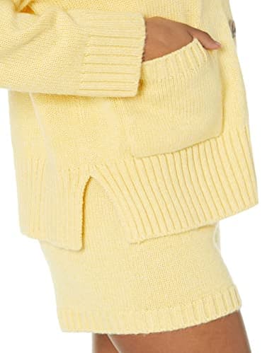 The Drop Women's Brigitte Cotton Blend Chunky Cardigan, Butter, M - Image 3