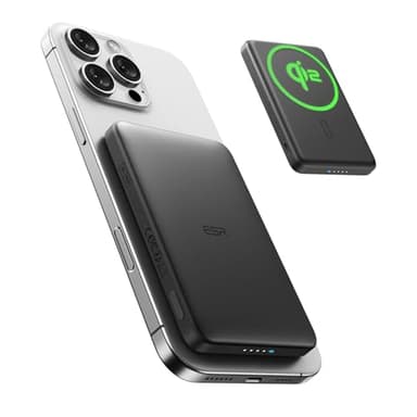 ESR for MagSafe Power Bank, 0.55 in Ultra-Compact 5,000mAh MagSafe Portable Charger, Qi2 15W Ultra-Fast Battery Pack, 20W USB-C MagSlim Charger with Cable for iPhone 17/16/15/14/13/12, Black - Image 4
