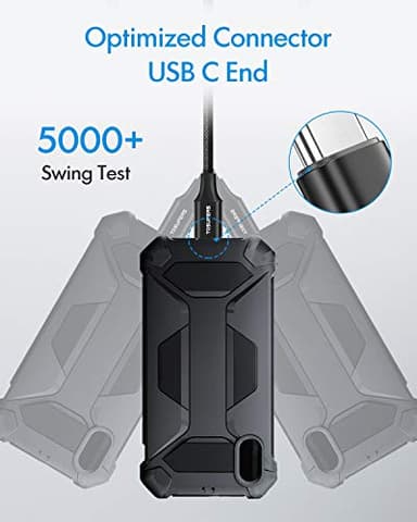 TOSUPERS 10ft 2 Pack Long USB C to USB C Cable Fast Charging 60W, PD Type C Charger Cord for Samsung Galaxy S25 S24 S23 S22 Ultra A16 Z Flip6 Fold6, iPhone 16 15 Pro, MacBook/iPad - Image 8