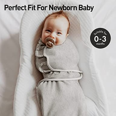 Organic Baby Swaddle Sleep Sacks, 2-Pack Swaddles for Newborns Baby Essentials, Infant 0-3 Months, 100% Cotton Soft & Snug Adjustable Wrap Nursery Swaddling Blankets Improves Sleep - Image 6