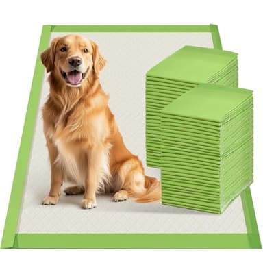 Gardner Pet Dog Pee Pads Extra Large 29"x47", XL Thicker ECO Green Disposable Puppy Training Pads Super Absorbent Full Edge-Wrapping Pad for Dogs, Puppies, Cats, Rabbits (50 Count) - Image 1