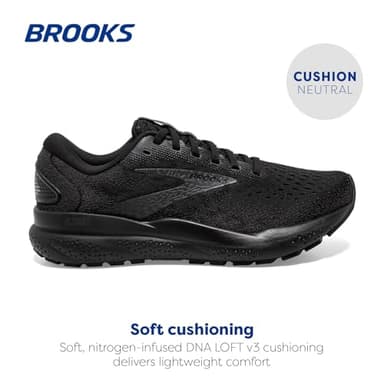 Brooks Men’s Ghost 16 Neutral Running Shoe - Black/Black/Ebony - 8.5 Medium - Image 2