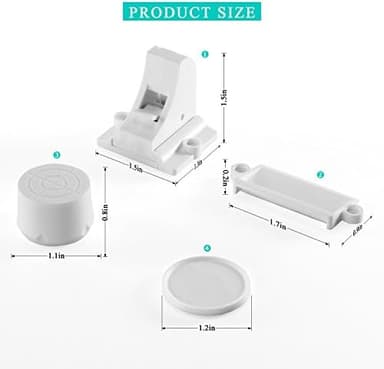 Vmaisi Magnetic Cabinet Locks for Babies (Stardand, Unit Count 4 - Image 8