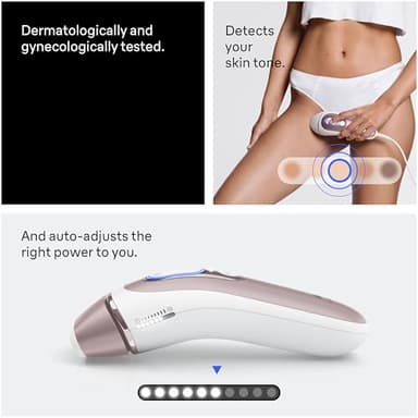 Braun Smart IPL, Skin i·Expert Pro 7: at Home Laser Hair Removal for Women and Men, Permanent Visible Hair Reduction, with Free App, Vanity Case, Venus Razor, 2 Smart Heads, Facial Trimmer, IPL7219 - Image 6