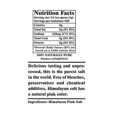 Himalayan Chef Himalayan Salt, Fine Glass Shaker, 17.5 Oz - Image 2