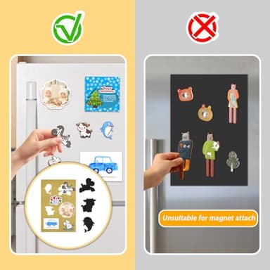 Towjug Cuttable Magnetic Sheets 6 Pack, Each 8" x 10", Stick Magnetic Paper with Adhesive Backing for Crafts, Paper Magnets and Stickers - Image 4