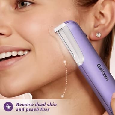 Dermaplaning Tool for Women - Facial Exfoliation & Peach Fuzz Hair Removal with Rechargeable Sonic Edge Technology, 10 Refill Blades - Image 5