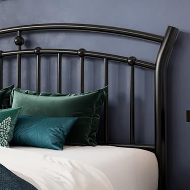 Einhomn Queen Bed Frame, Black Metal Bed Frame with 12" Under-Bed Storage, Heavy Duty Steel Slat Support, No Box Spring Needed, Noise-Free, Easy Assembly - Image 3