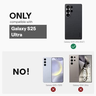 pitaka for S25 Ultra Case 6.9 Inch, Compatible with MagSafe, Slim & Light Samsung Galaxy S25 Ultra Case, 600D Aramid Fiber Made [Ultra-Slim Case - Black/Gray] - Image 8