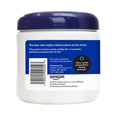 Amazon Basics Healing Ointment & Skin Protectant for Dry & Cracked Skin and Chapped Lips, Fragrance Free, 14 Oz (Pack of 1) - Image 2