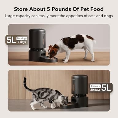 PETLIBRO Automatic Cat Feeder with Camera, 1080P HD Video with Night Vision, 5G WiFi Pet Feeder with 2-Way Audio, Low Food & Blockage Sensor, Motion & Sound Alerts for Cat & Dog Single Tray - Image 7