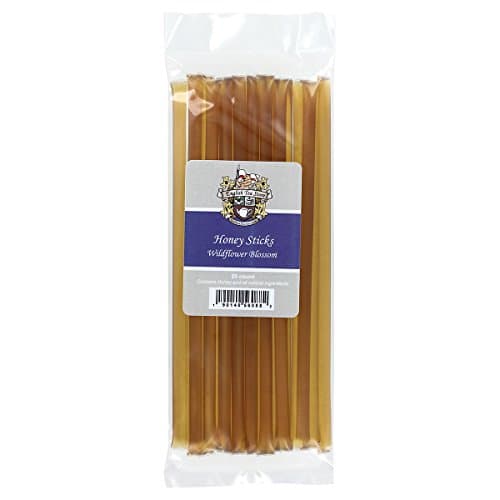 English Tea Store All-Natural Honeystix With Gluten-Free Grade A Honey | Mini Honey Sticks For Tea, Cake Pops Or Snacks | Wildflower Blossom Flavored Honey Sticks | 20 Count