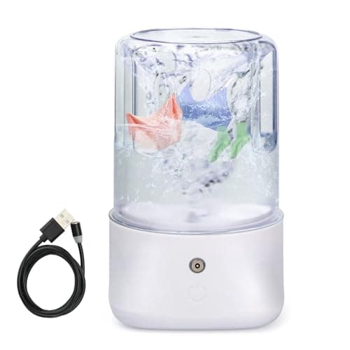 Anbanglin Mini Portable Washing Machine - USB Rechargeable 1L Small Washer with 2 Modes Deep Cleaning for Underwear, Socks & Baby Clothes, Compact Travel Laundry for Apartment, Dorm, Camping, White - Image 1