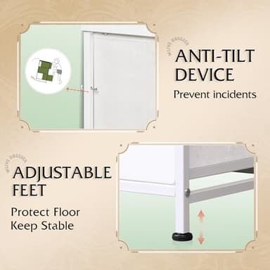 WLIVE Dresser for Bedroom with 8 Drawers, Wide Fabric Dresser for Storage and Organization, Bedroom Dressers, Chest of Drawers for Living Room, Closet, Hallway, White - Image 7