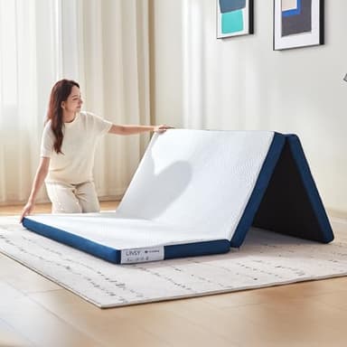 LINSY LIVING Foldable Mattress Twin XL Size 3 Inch Gel Memory Foam Trifold Portable Mattress Folding Travel Sleeping Pad 80”L*38”W*3”H White - Image 7