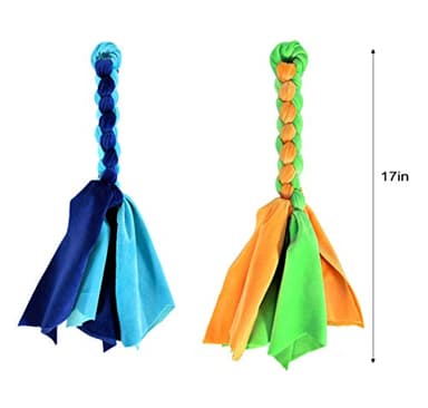 AMYESE Interactive Dog Toys - Extendable Flirt Pole with 2pcs Fleece Lure Tugs for Dog Outdoor Entertainment, Train and Exercise, New Blue - Image 4