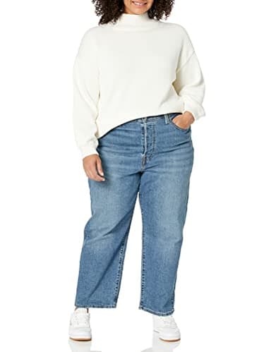 Amazon Essentials Women's Pull-Over Cotton Sweaters, Funnel-Neck, Available in Plus Size, Eggshell White, X-Large - Image 7