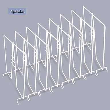 Urban Deco 8PK Shelf Dividers for Wire Shelves Closet Shelf Divider Organizer Wire Shelf Dividers for Closet Organization,Shelves,Bedroom,Kitchen,Cabinet Storage Easy to Install-White - Image 8