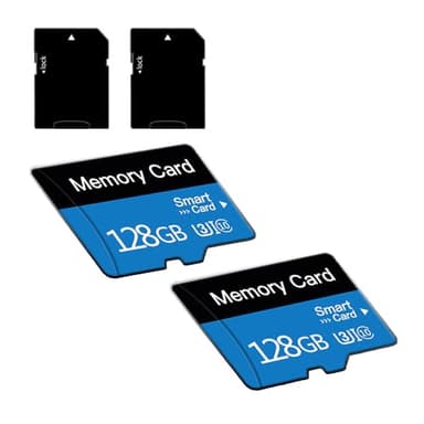 2 Pack 128 GB Micro Memory Card with Adapter, TF Memory Card Class 10, Mini Memory sd Card for Camera/Smartphone/Tablet/Drone (Blue 128GB*2) - Image 7